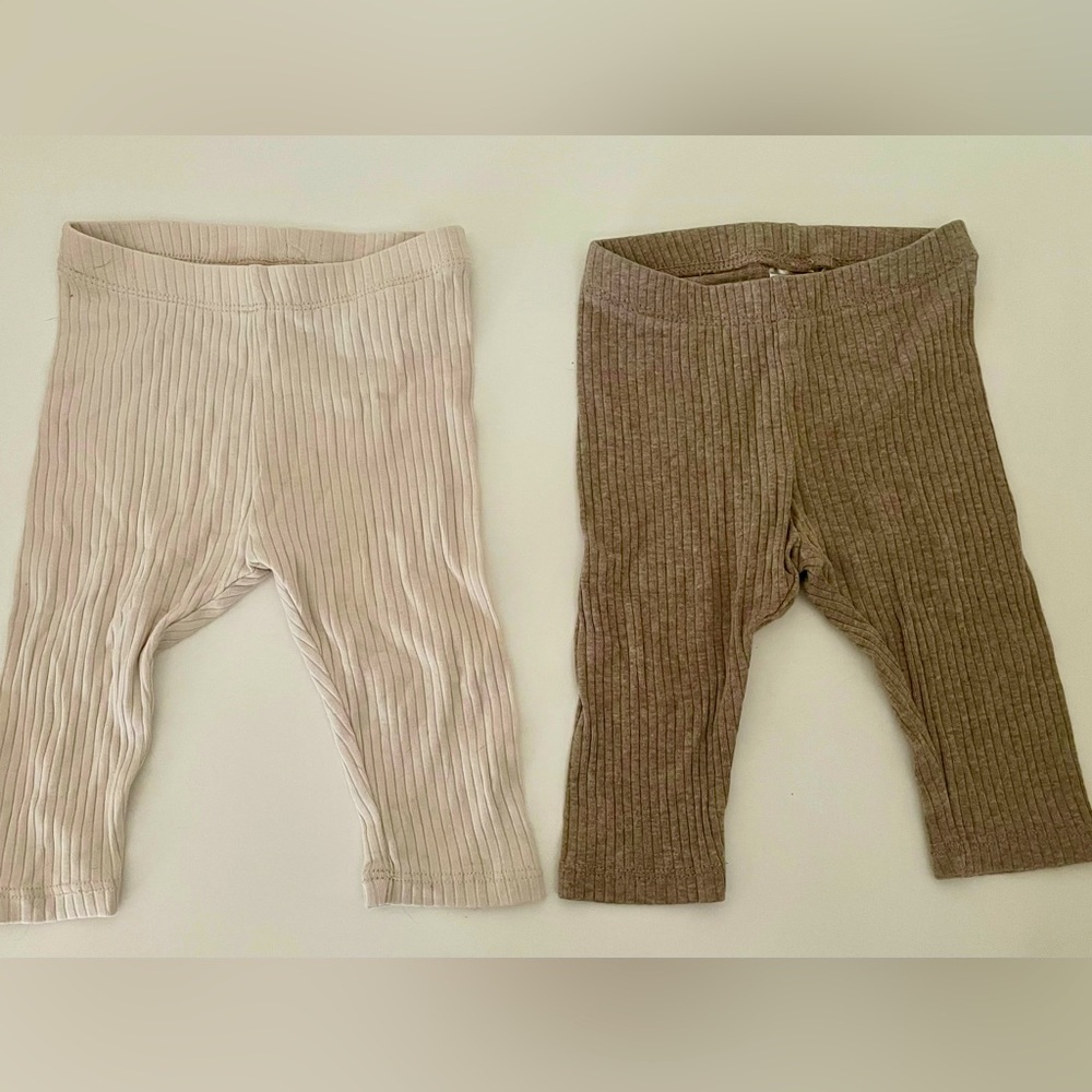 🧸H&M | Neutral Ribbed Leggings